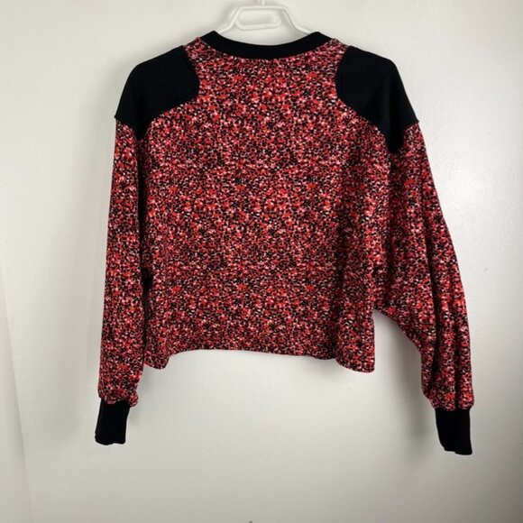 Rebecca Minkoff Cropped Floral Half-Zip Pullover - Picture 4 of 5